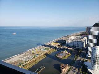 Апарт-отели Orbi City Batumi - Cozy Apts - Beach View & Balcony Батуми Номер-студио с кроватью размера "king-size" и диван-кроватью-25